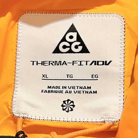 Nike ACG Therma-FIT ADV Men’s Size S-XL Lunar Lake Orange Full-Zip Puffer Jacket - Picture 13 of 14